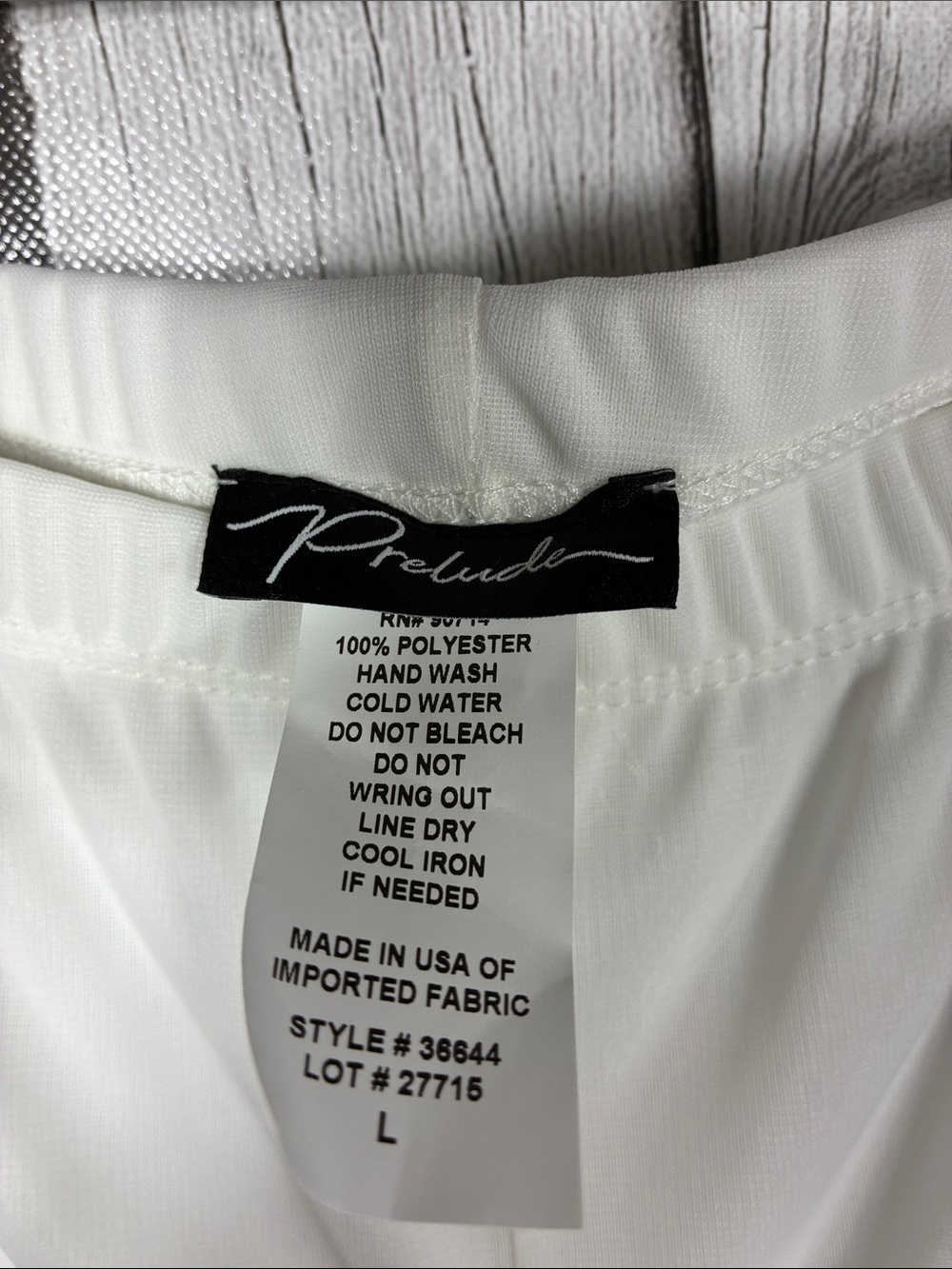 Prelude White Wide-Leg Overlay Pants Size Large - Picture 10 of 10